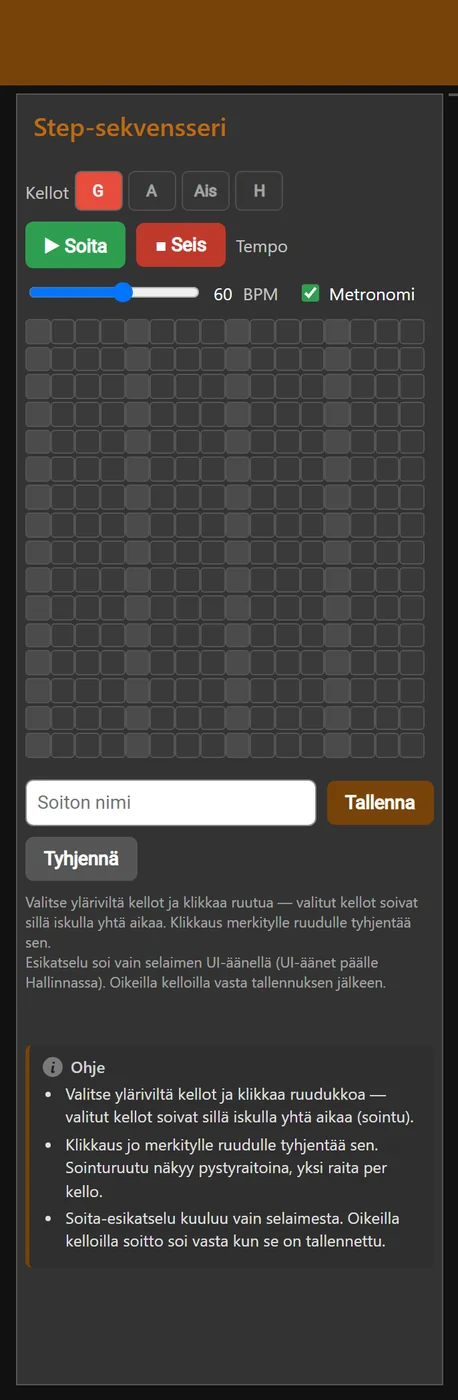 Kuossimon Sävellin-ruudukko